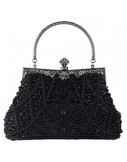 Vintage Style Beaded And Sequined Evening Bag Wedding Party Handbag Clutch Purse