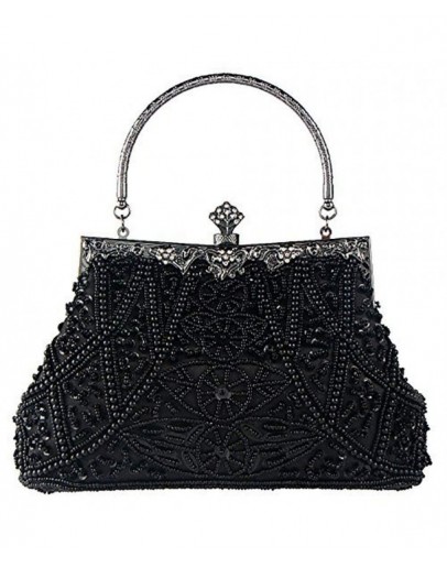 Vintage Style Beaded And Sequined Evening Bag Wedding Party Handbag Clutch Purse