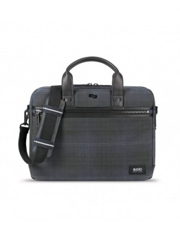 Bryce Waxed Canvas Slim Brief- Plaid