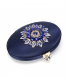 Vintage Floral Crystal Oval Large Evening Bags