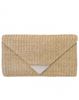 Natural Straw Clutch - Natrural
