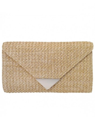 Natural Straw Clutch - Natrural
