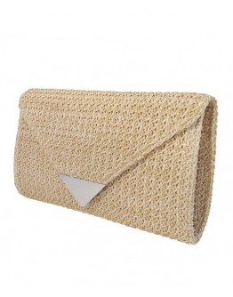 Natural Straw Clutch - Natrural