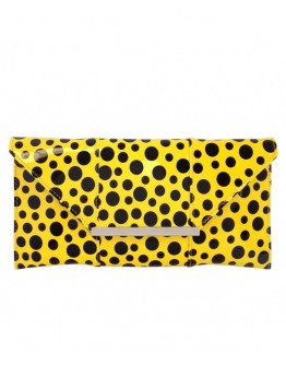 Polka Dot Patent Envelope Clutch